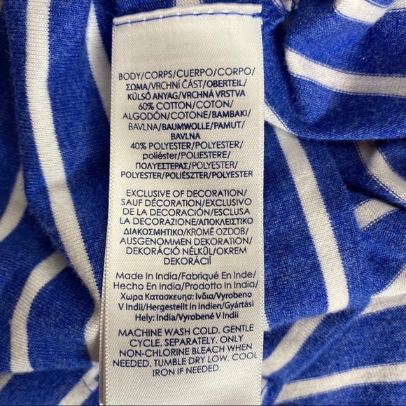 Chaps Natural Stretch Men’s Large Striped Polo - Picture 5 of 5